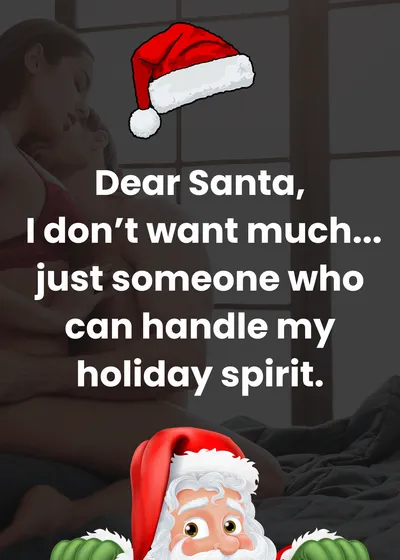 I don’t want much... just someone who can handle my holiday spirit.