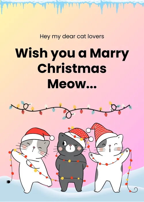 Wish you a Marry Christmas Meow