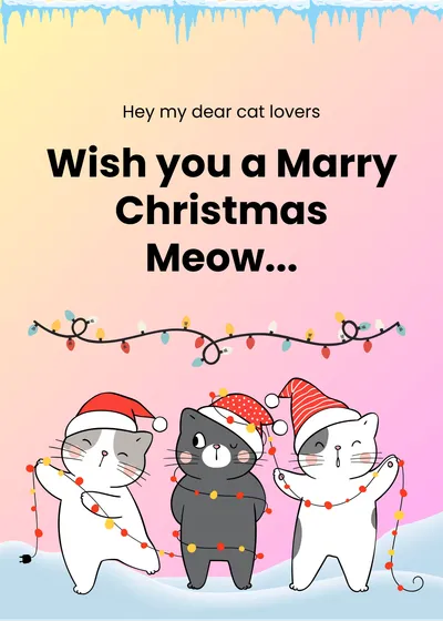 Wish you a Marry Christmas Meow